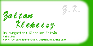 zoltan klepeisz business card